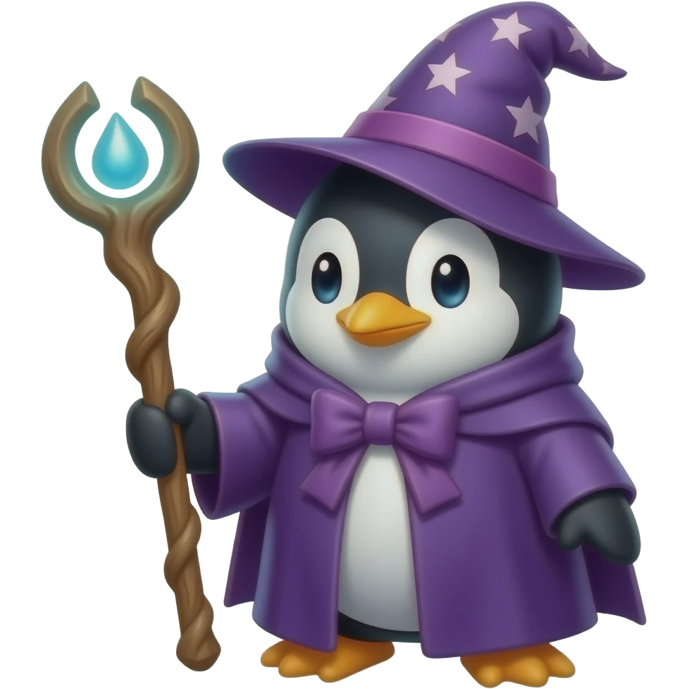 Penguin Wizard emoji