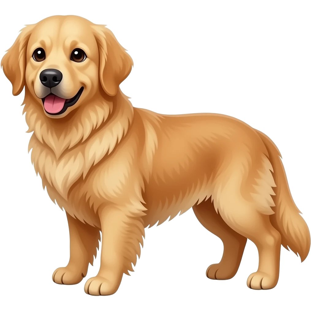 Create a preppy golden retriever emoji