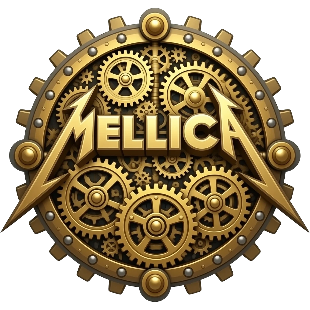 steampunk style - symbol for the band Metallica emoji