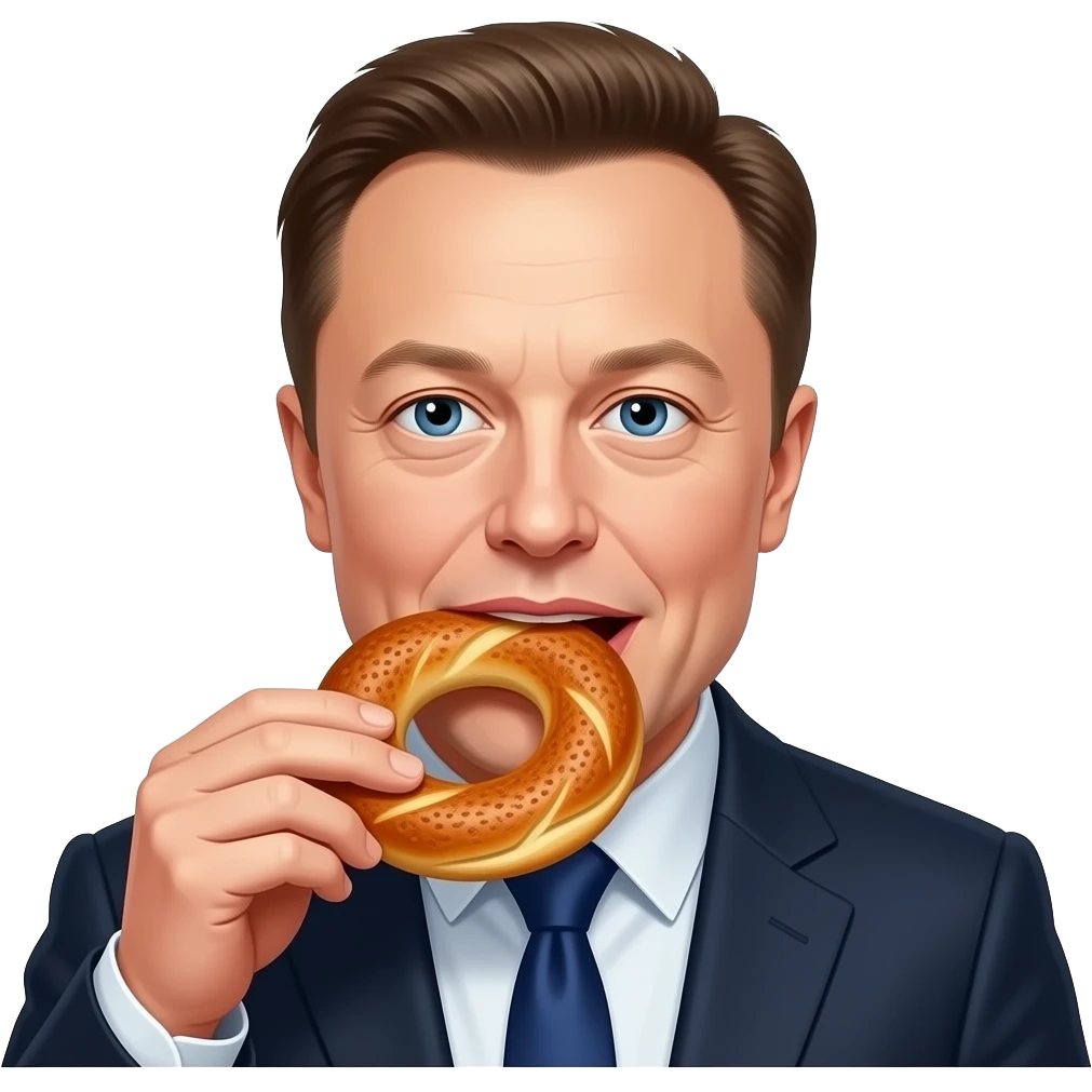 Simit yiyen elon musk emoji