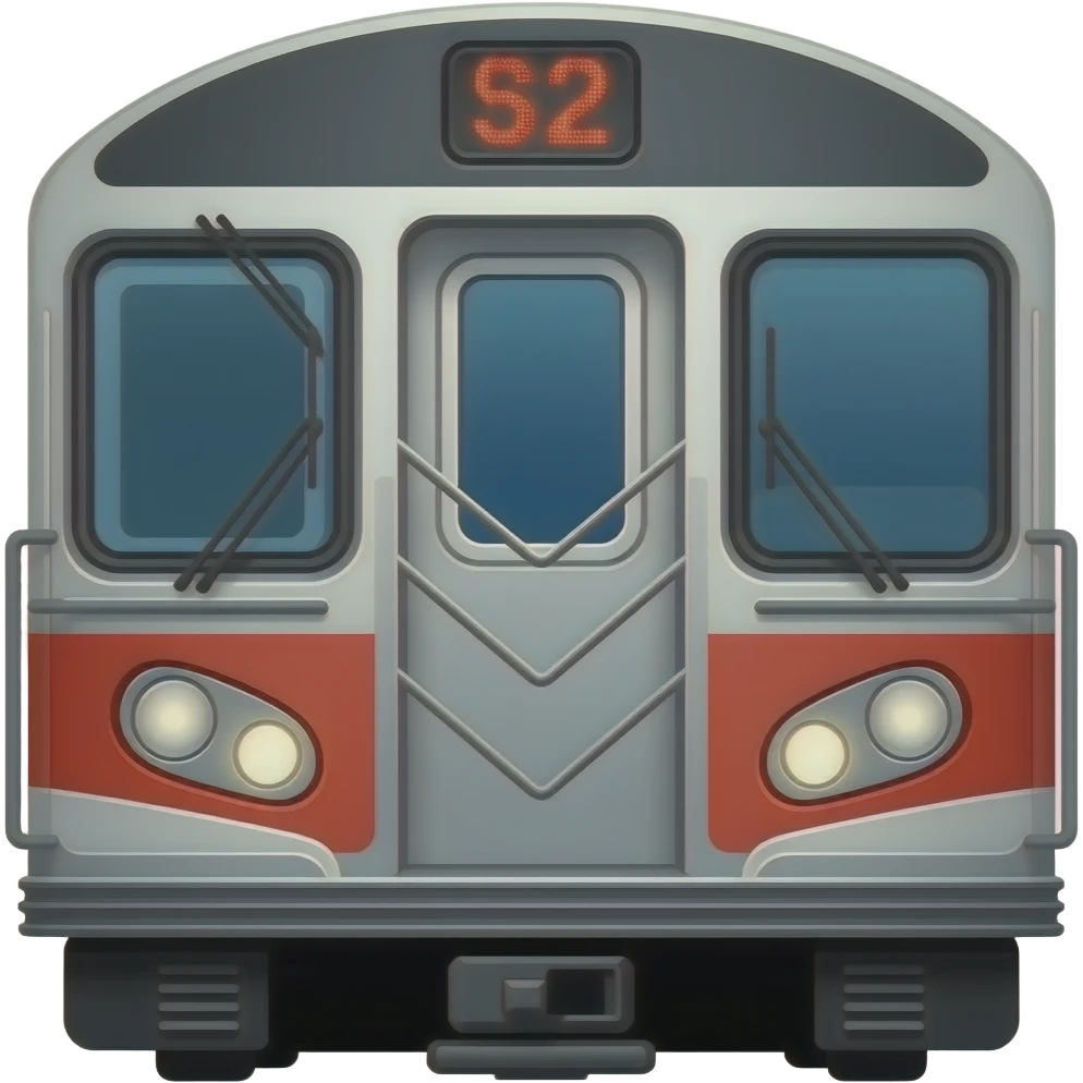 Subway train on the front emoji