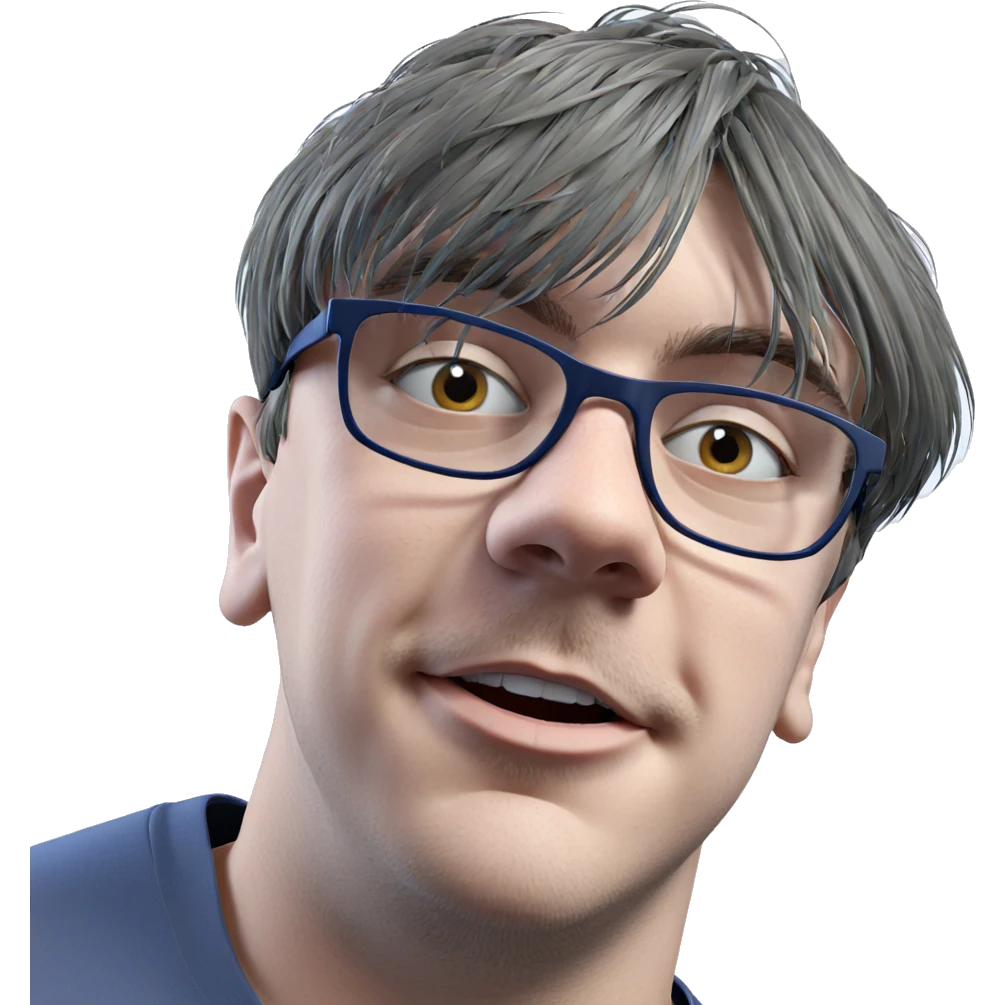 realistic portrait of boy with glasses emoji
