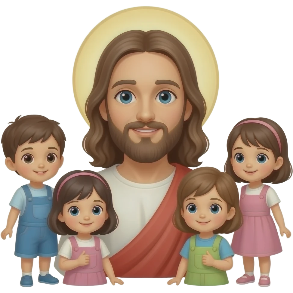 Jesus with a group of children emoji