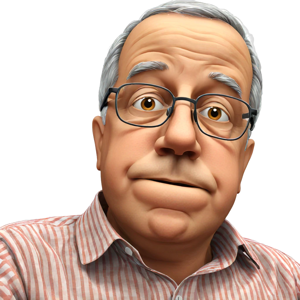 old man with glasses portrait emoji