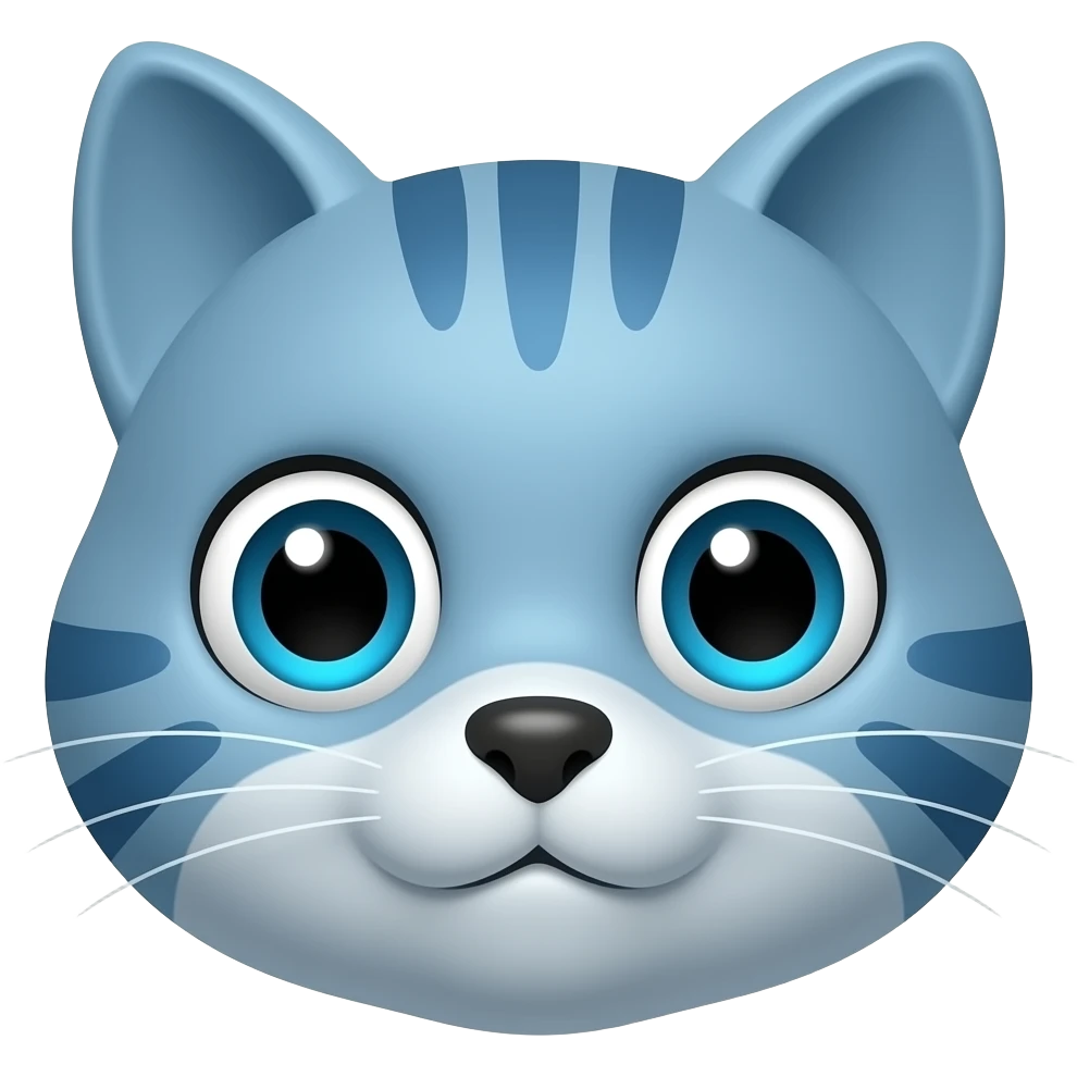 A mewing blue face emoji