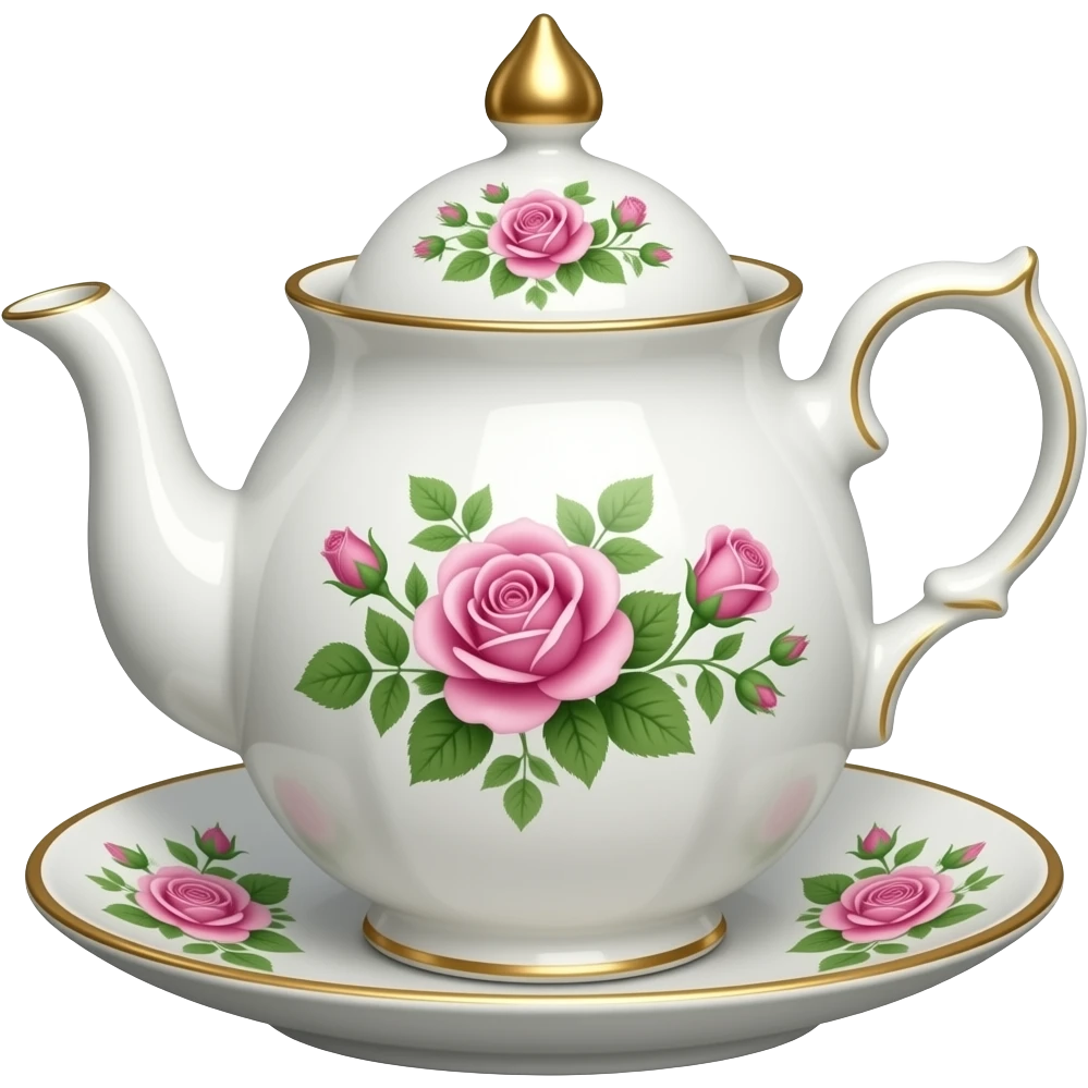 Realistic authentic 1920's Fine china tea set named "English rose' emoji