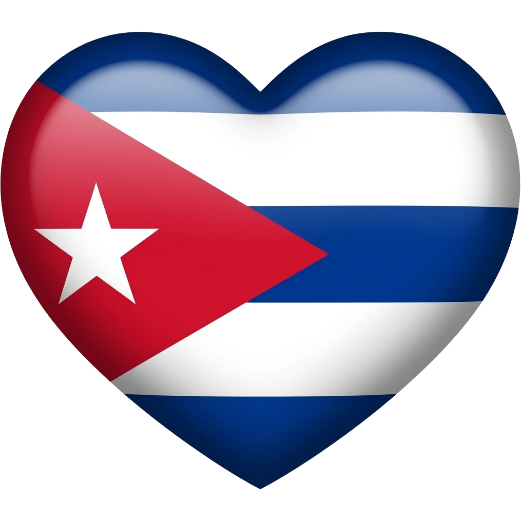 Cuba flag heart emoji
