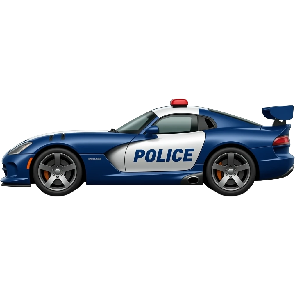 Police Dodge Viper Side emoji