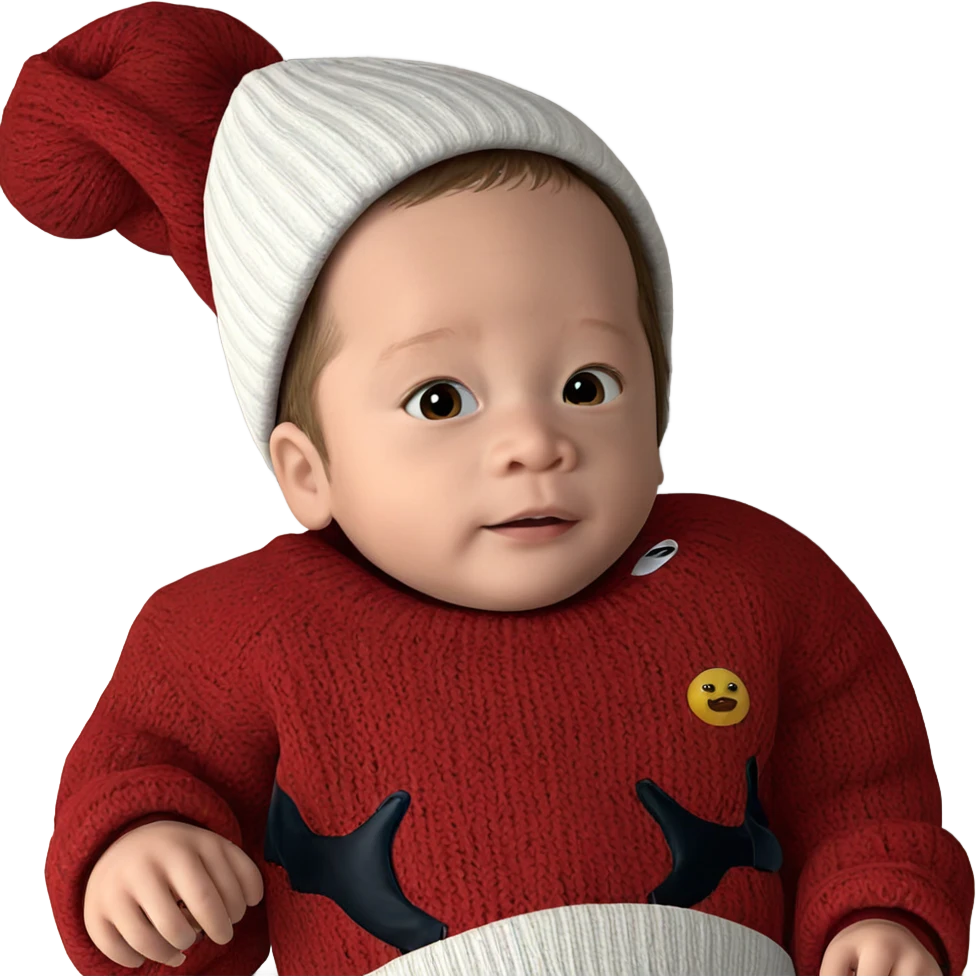 boy in a cozy sweater emoji