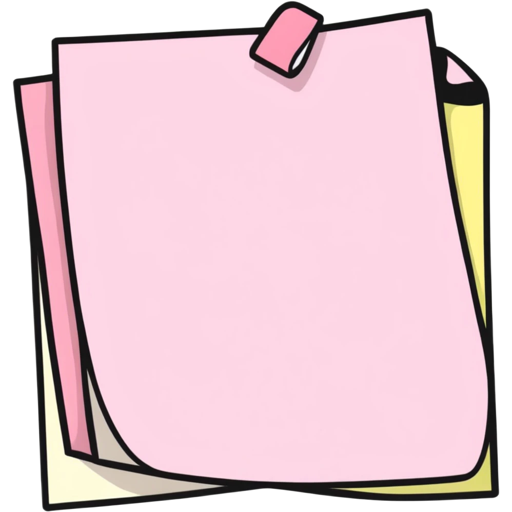 Pink sticky note emoji