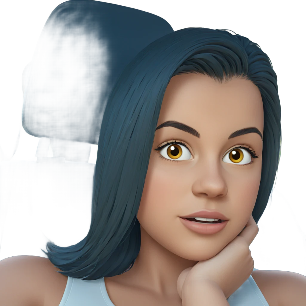 girl in car portrait emoji