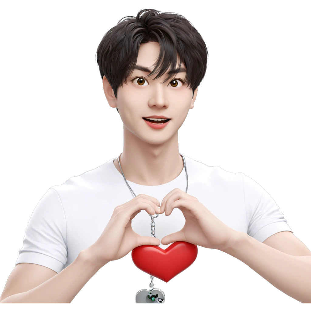 heart hands and stylish charm emoji
