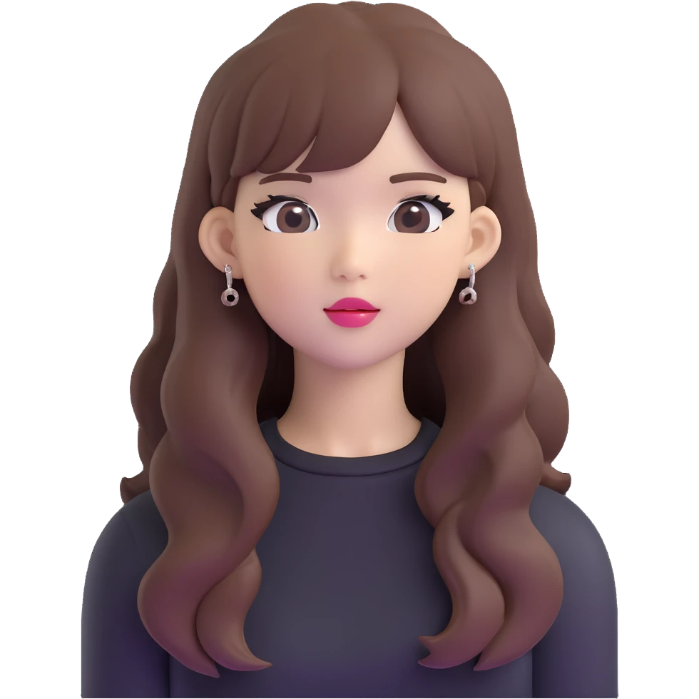 Jennie from BLACKPINK with brown hair emoji