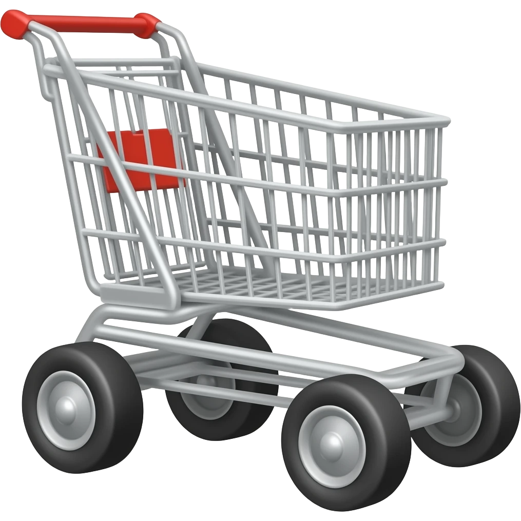 Motorized drift shopping cart emoji