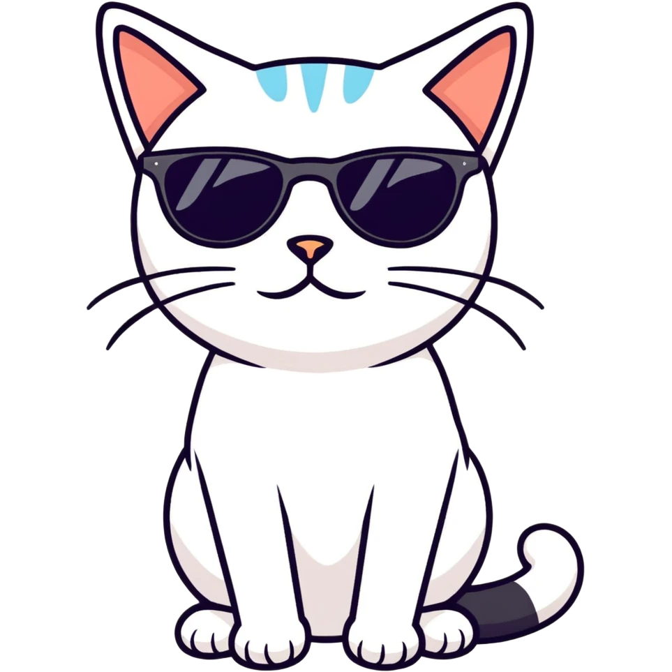 Cat with sunglasses  emoji