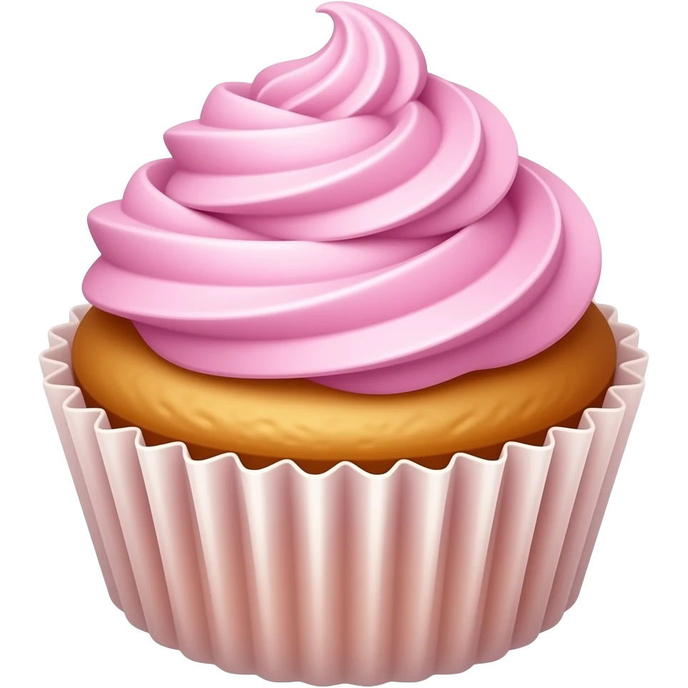 Cupcake with pink icing emoji