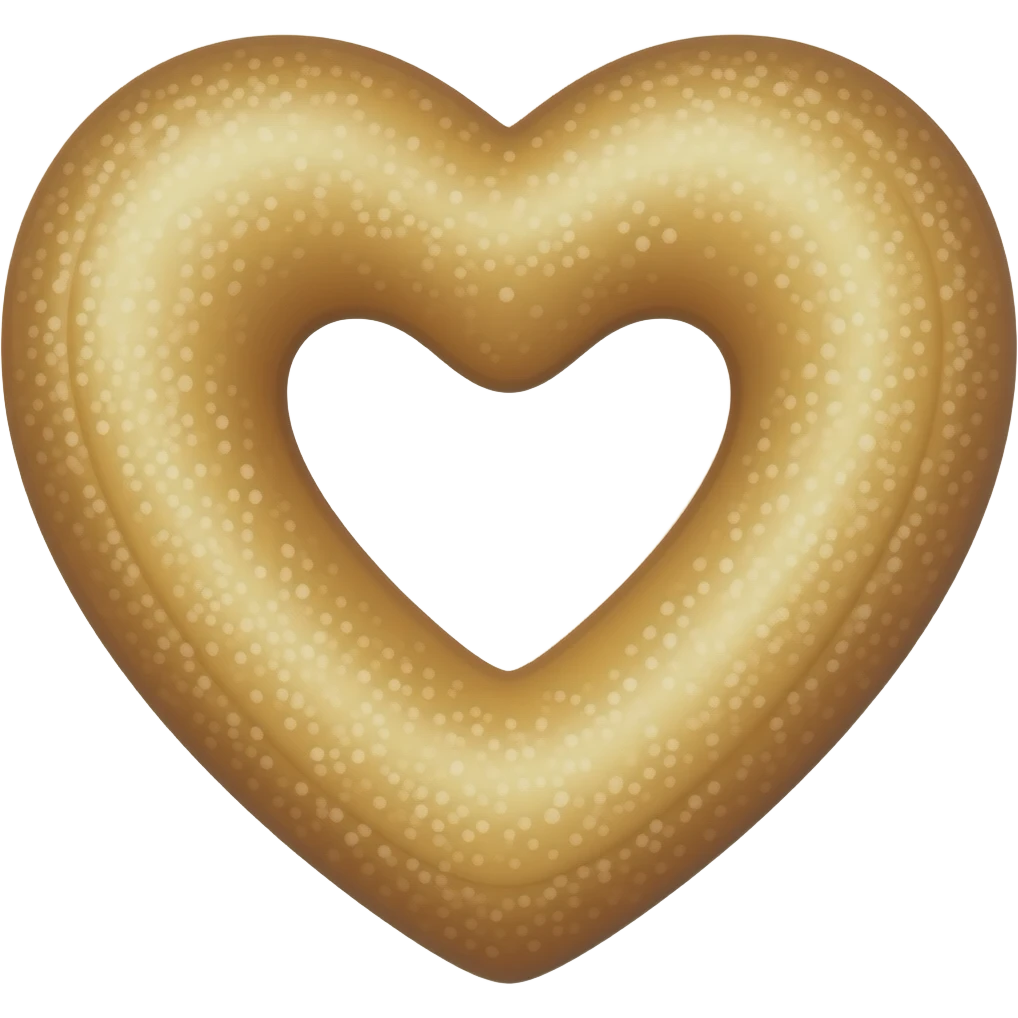 Heart-shaped beignet soft emoji