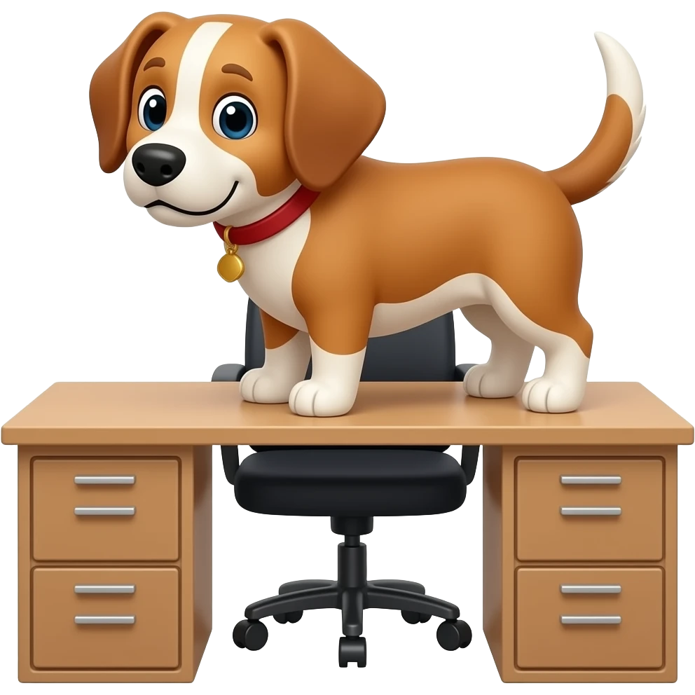 office desk dog emoji