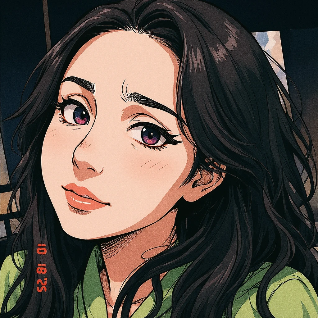 recreat this imagem at manga version colored emoji