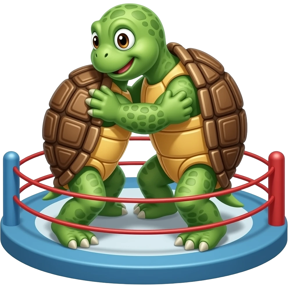 wrestler turtle emoji
