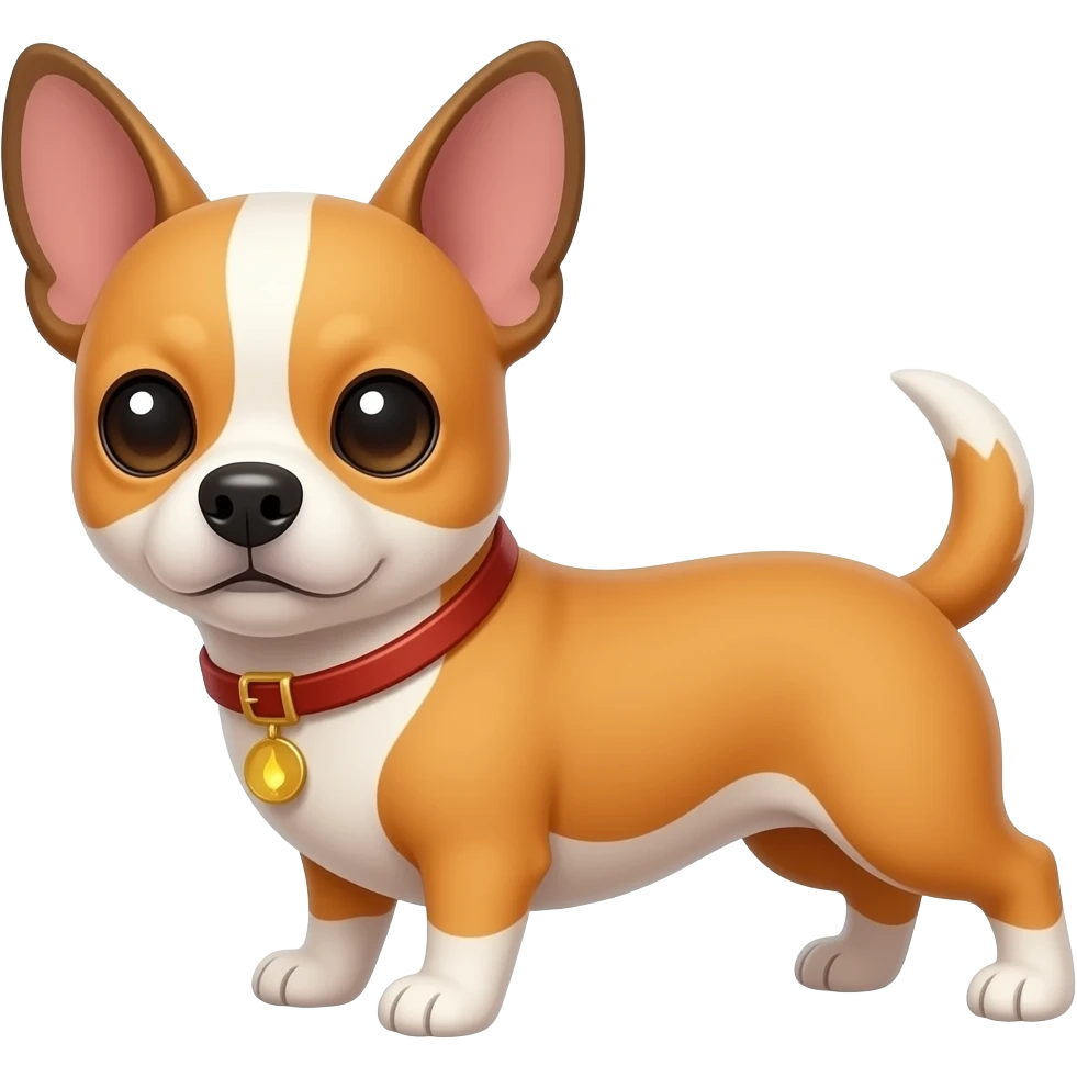 Chihuahua themed lava lamp orange emoji