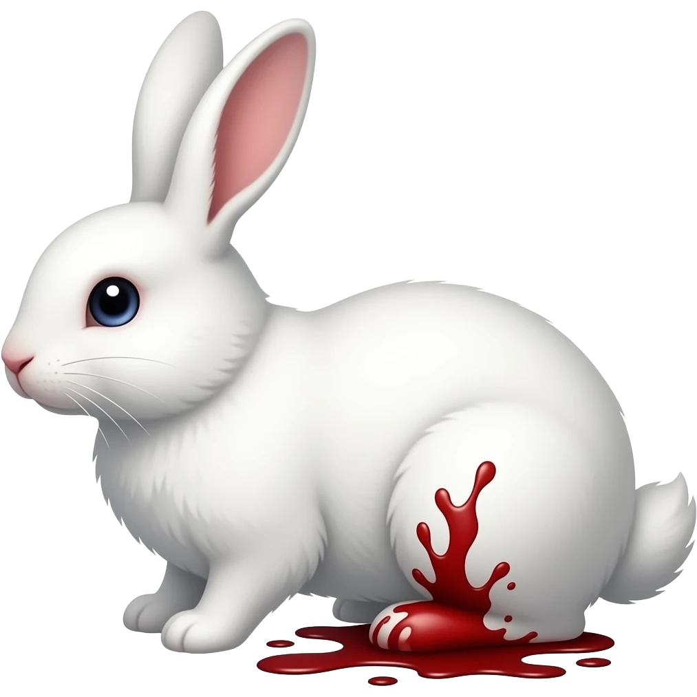 white rabbit bleed emoji