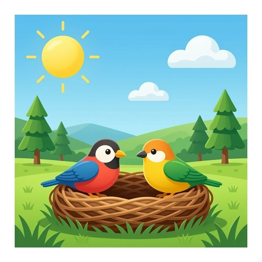 un nido de aves emoji