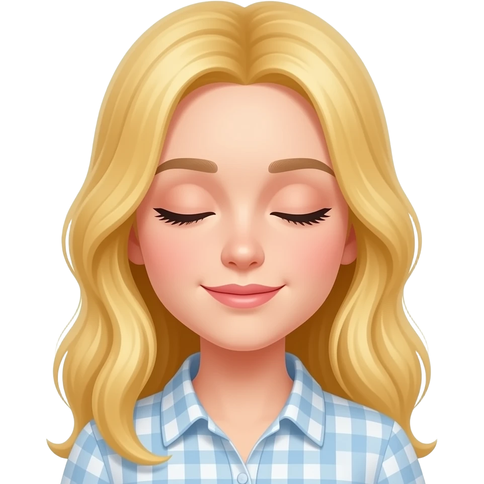 blond girl dreaming of love emoji