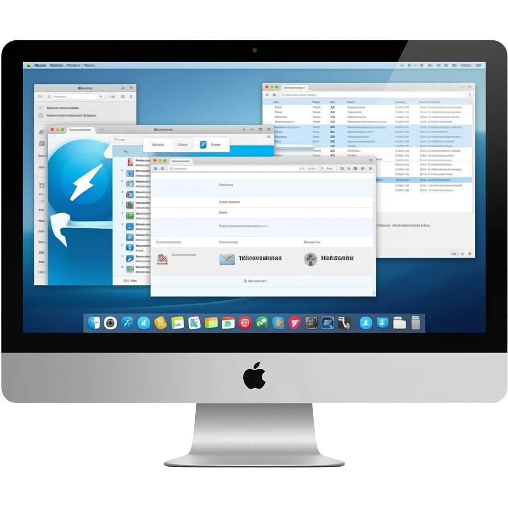 iMAC with applications emoji