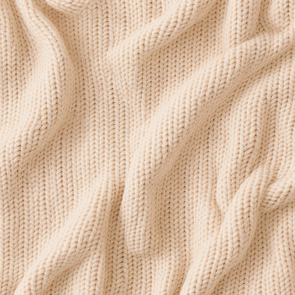 knitted sweater texture, seamless pattern, warm beige and cream tones, cozy autumn background, soft fabric style emoji
