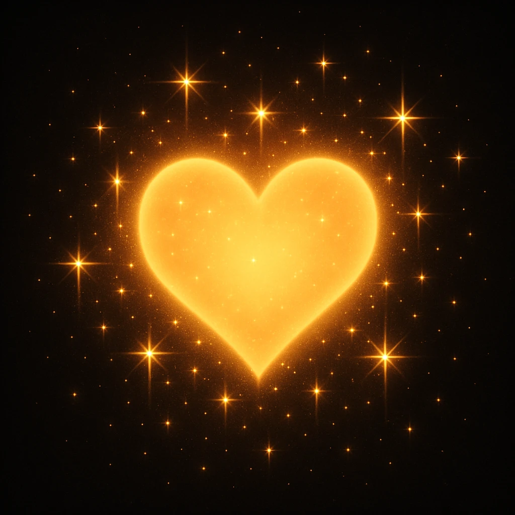 heart with radiant sparkles, glowing emoji