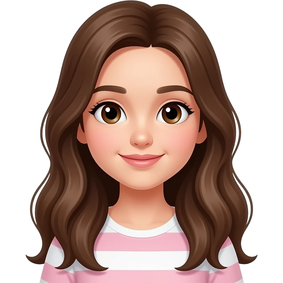 cute girl with long hair emoji