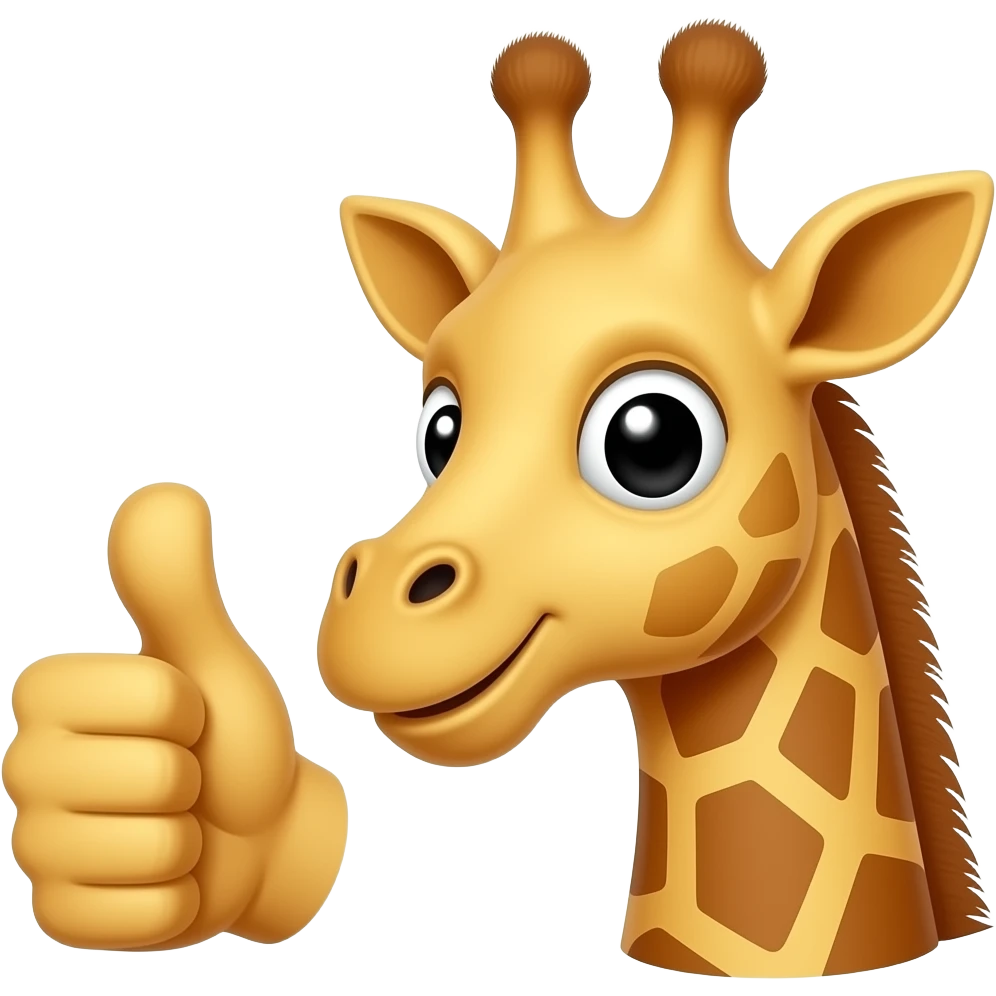Giraffe Kopf Daumen hoch emoji