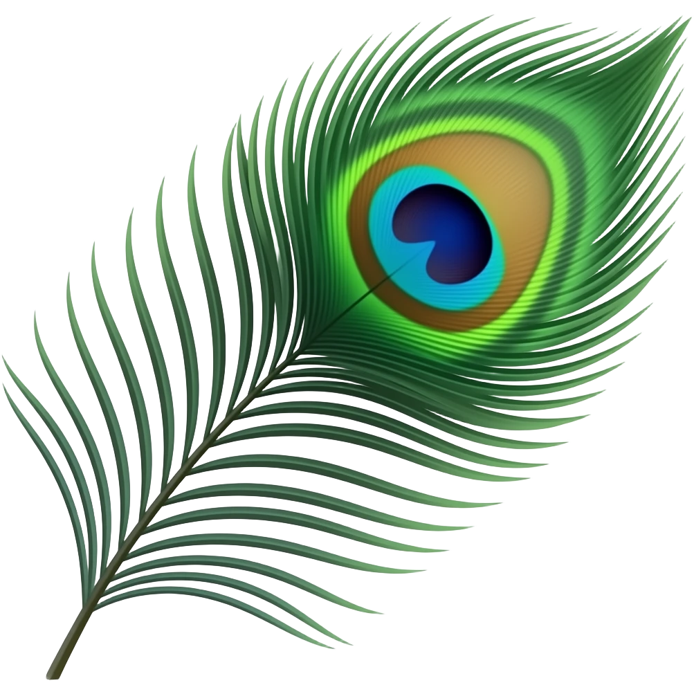 Peacock feather emoji