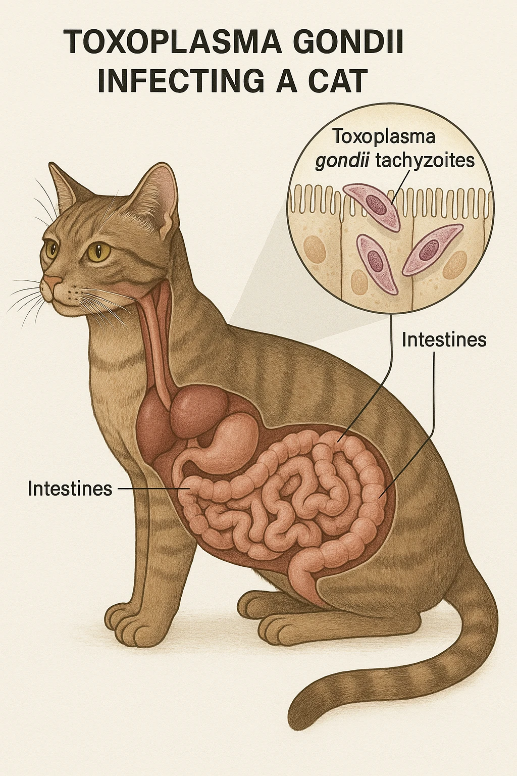Toxoplasma gondii, infetta gatto  emoji