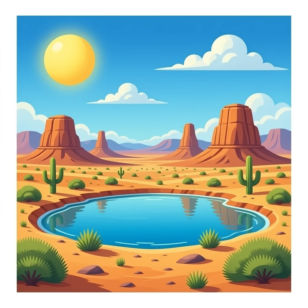 water in the wild west desert emoji
