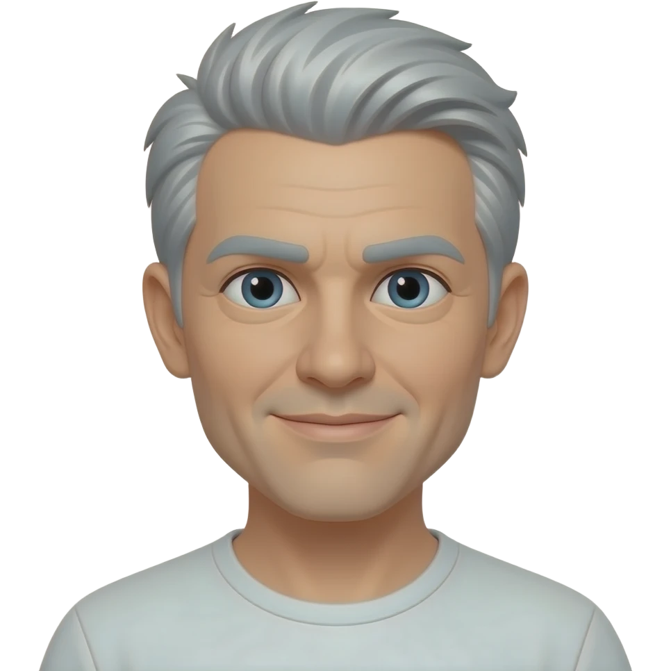 Change hair color to gray white emoji
