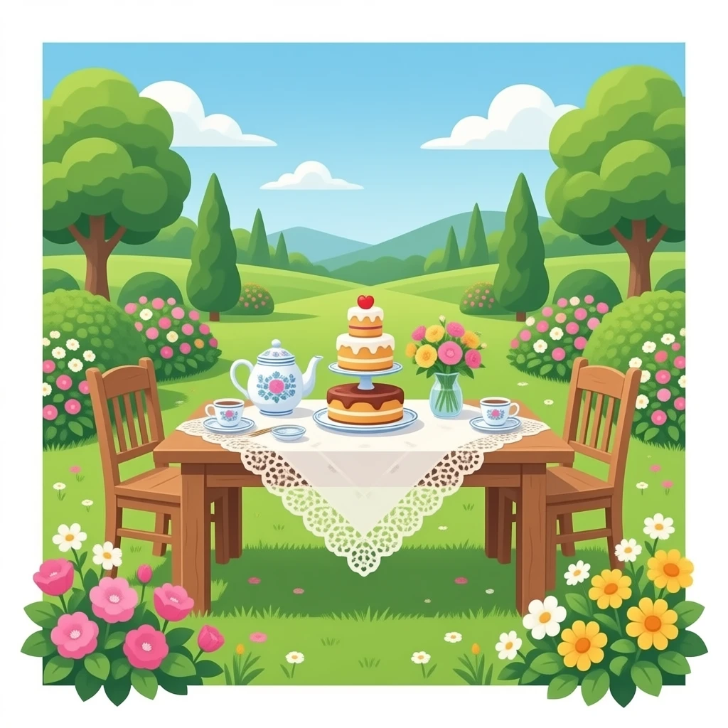 garden tea party emoji