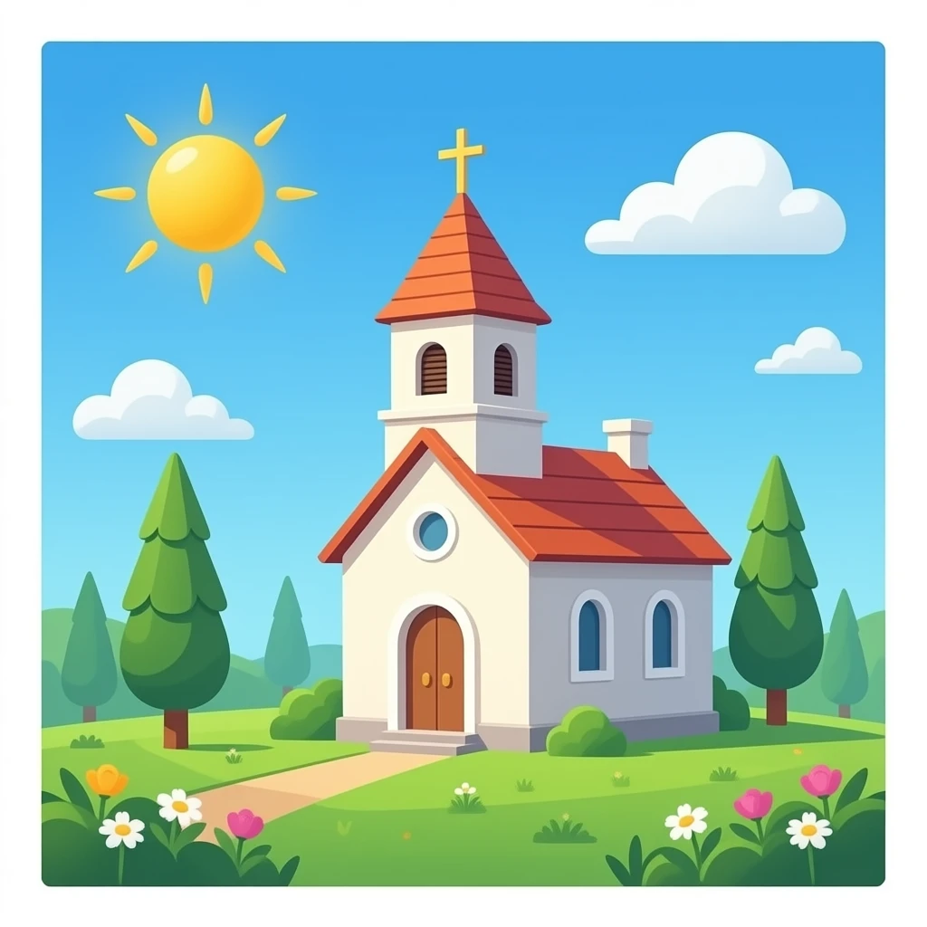 a small Orthodox church without a background emoji