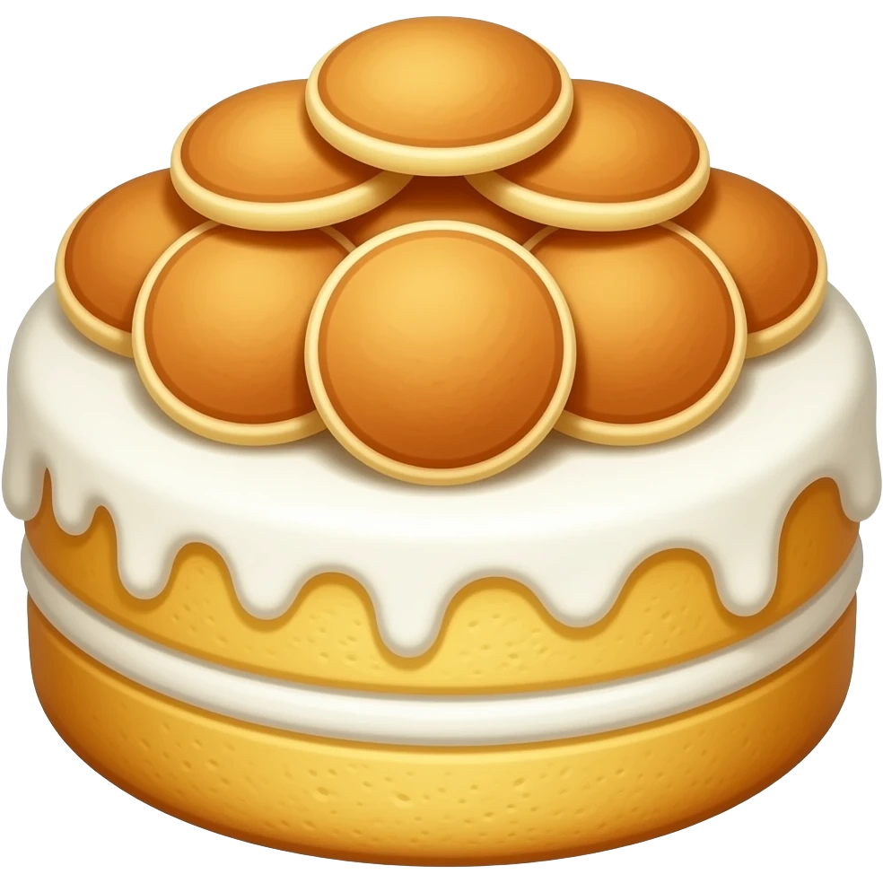 Cake with small pancakes on top emoji