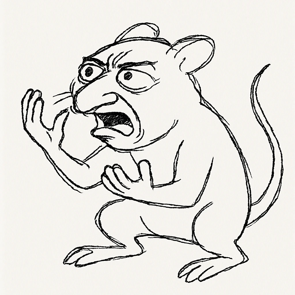 an animal with an Italian brainrot meme vibe, dramatic pose, expressive face, meme-inspired, cartoon style emoji