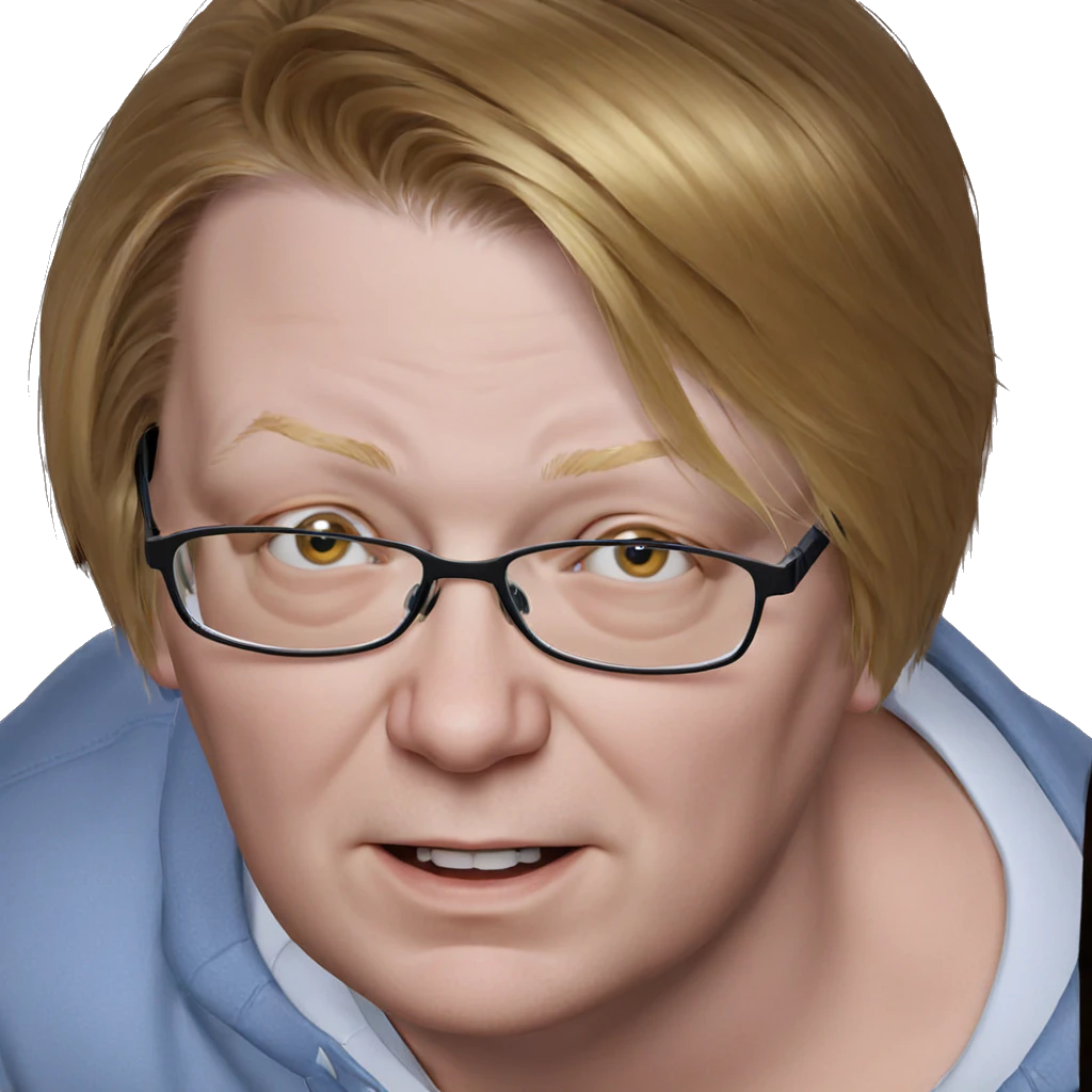 blonde boy with glasses portrait emoji