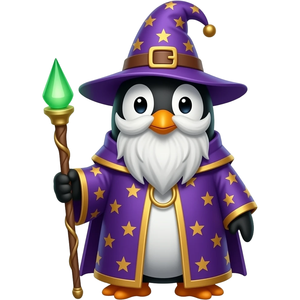 Penguin Wizard emoji