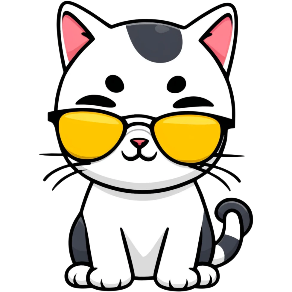 Cat with sunglasses emoji