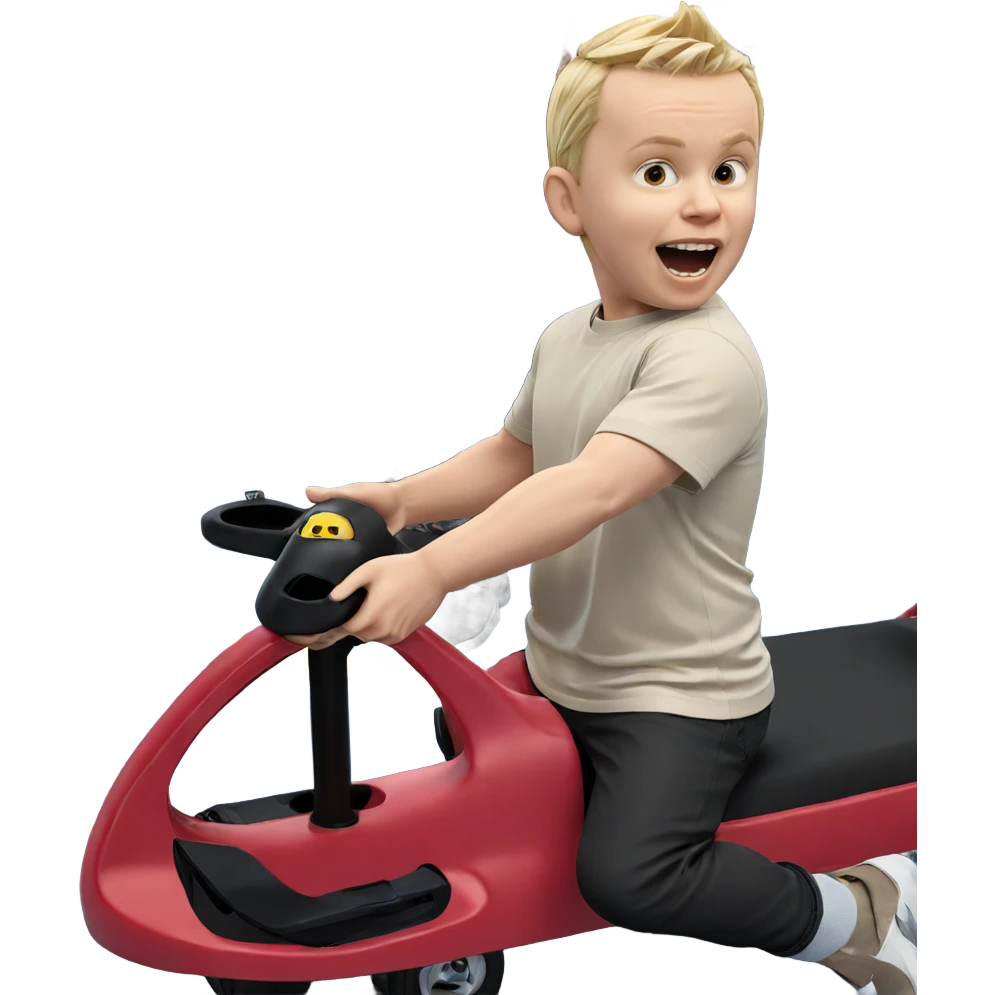 blonde male in vehicle shock emoji