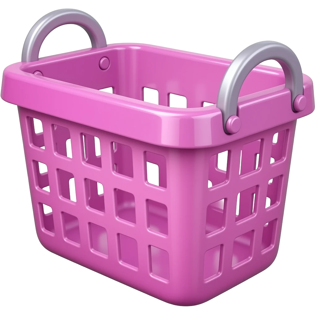 purple pink laundry basket inspired by Barbie colour palette emoji