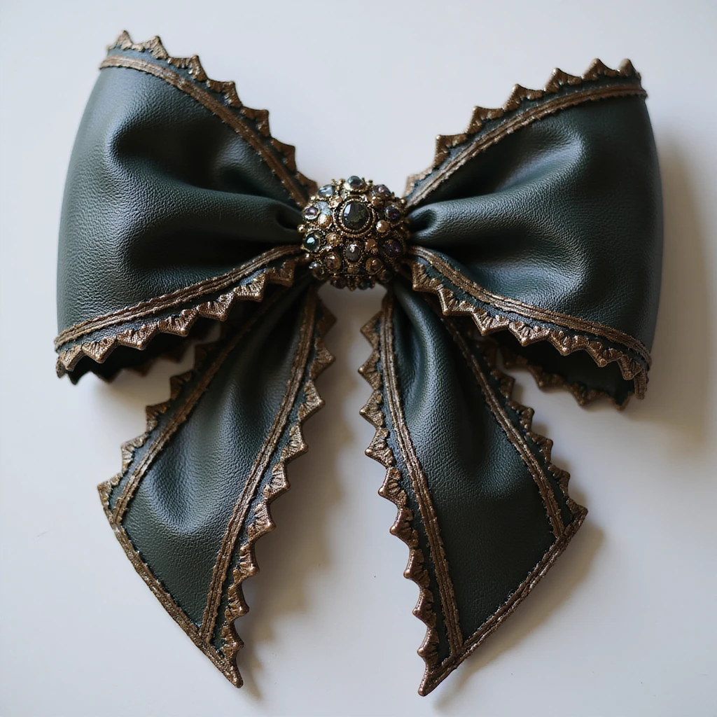 gothic bow with accessories, photorealistic style, variation 2 emoji
