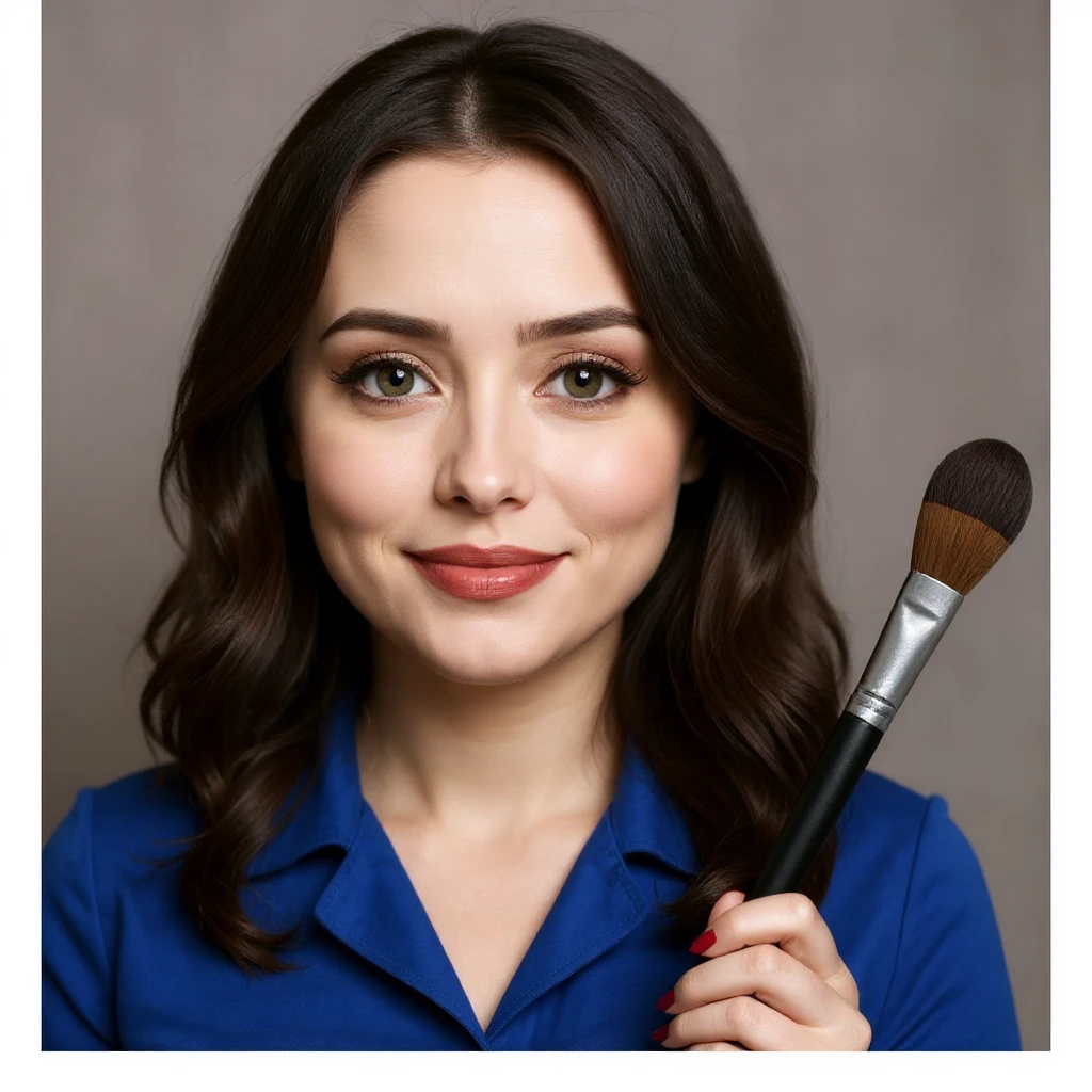 turn this emoji of Kat Dennings into a realistic photo emoji