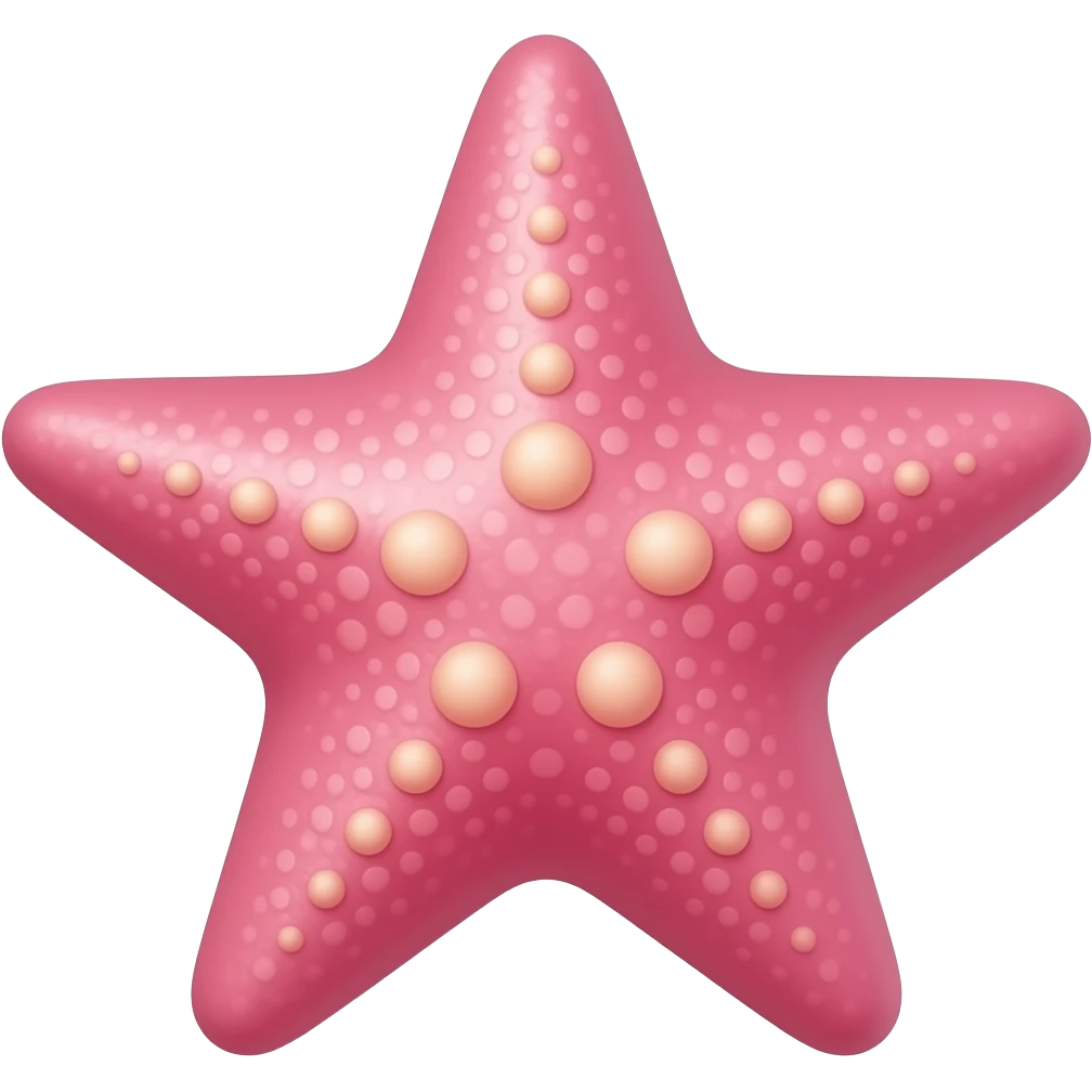 a pink star fish emoji