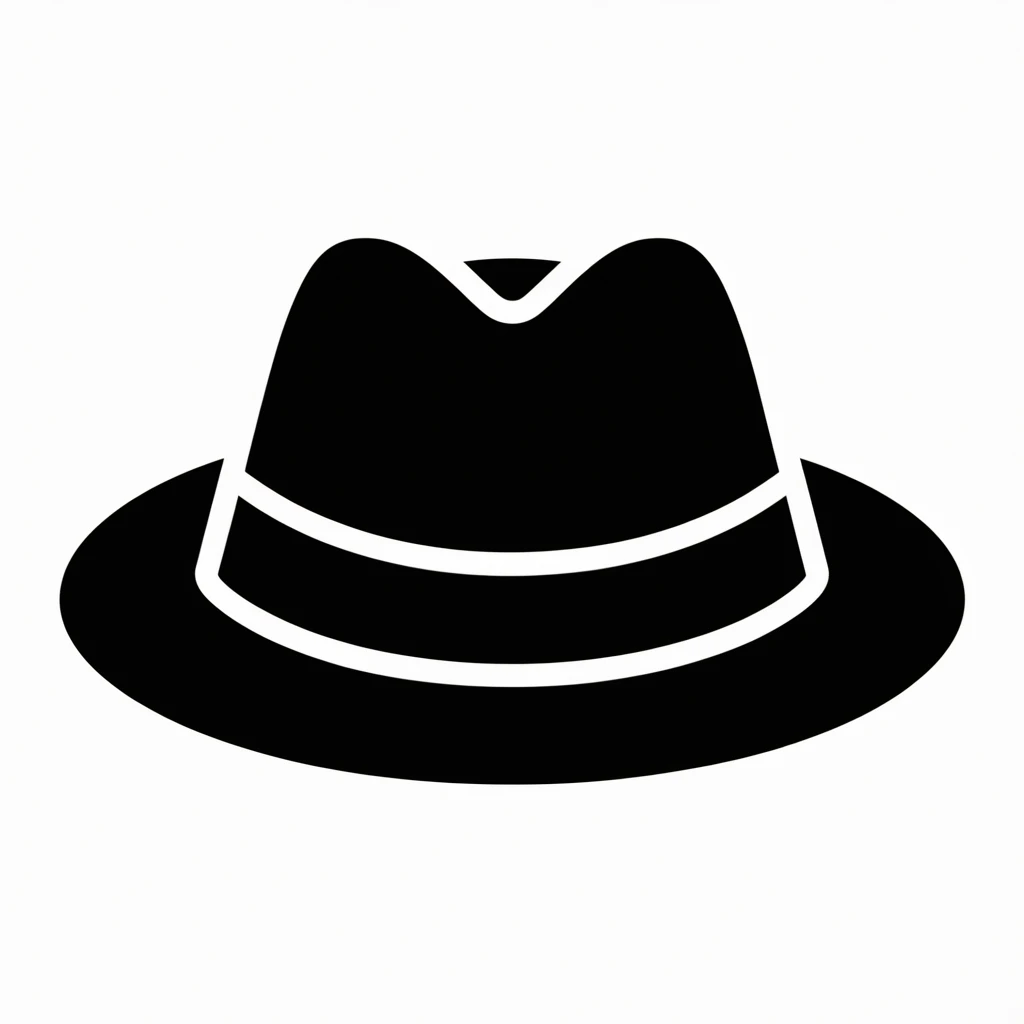 Hat icon black silhouette emoji